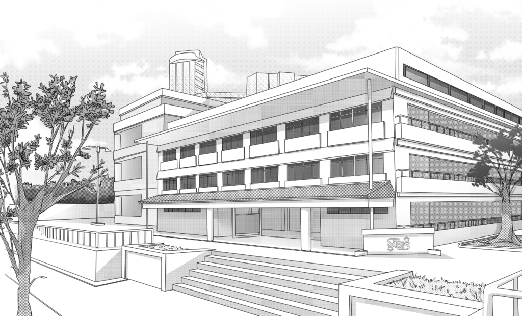 Рисунок школы графика. Японская школа архитектура. Рисование школы здания. Здание школы. Японская школа здание.